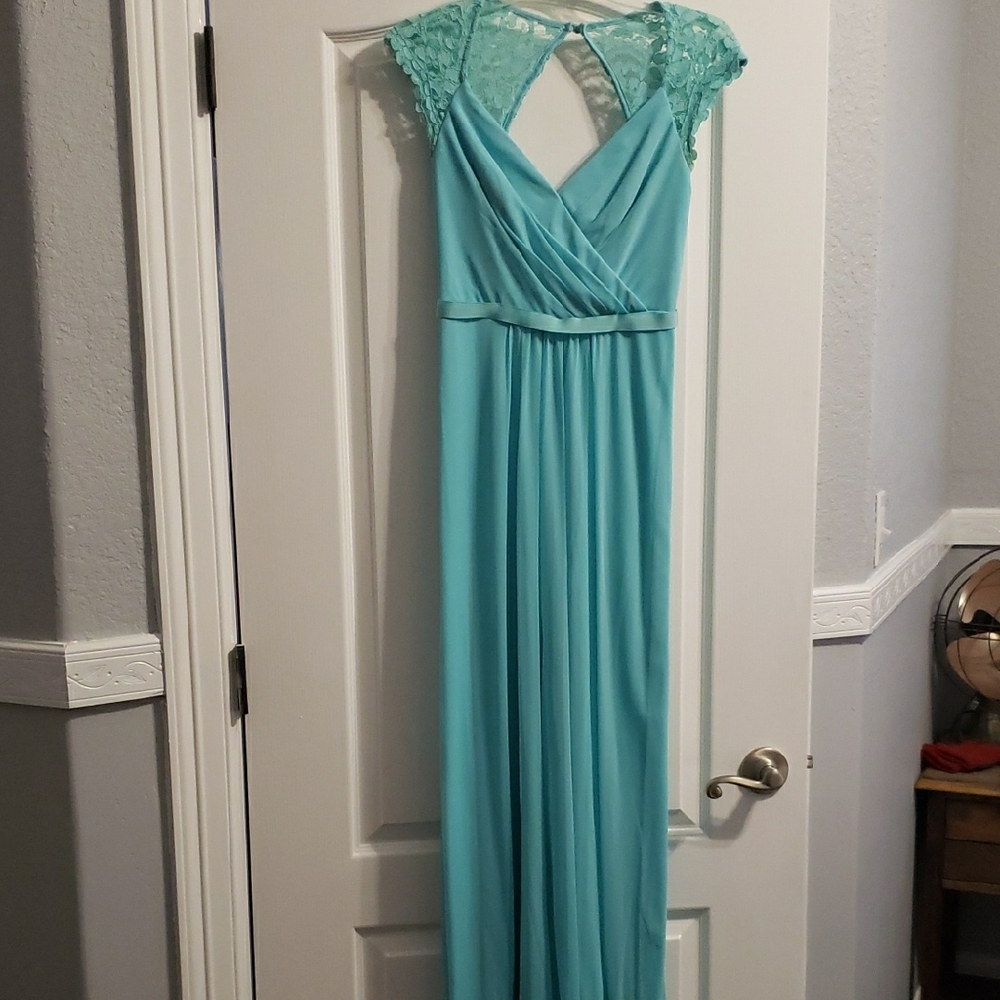 Elegant Teal Bridesmaid's Dress